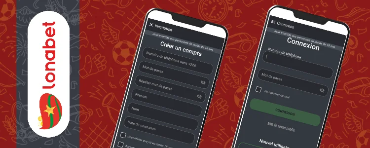 S'inscrire à Lonabet en 2025 depuis votre smartphone